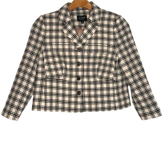 J. Crew Collection Plaid Blazer Jacket Italian wool blend - Picture 2 of 11